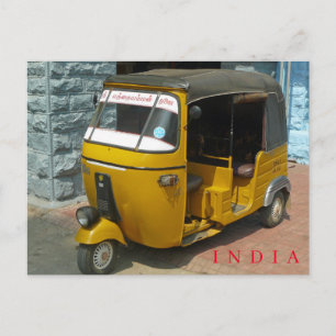 India auto riksja uitzicht briefkaart