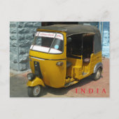 India auto riksja uitzicht briefkaart (Voorkant)