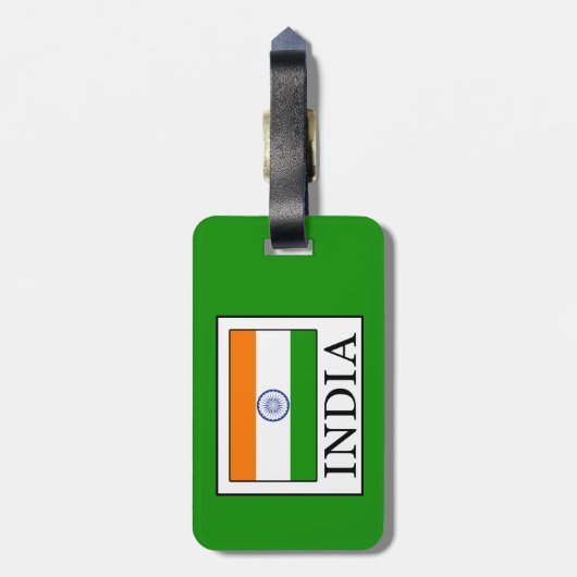 India Bagagelabel (Achterkant verticaal)