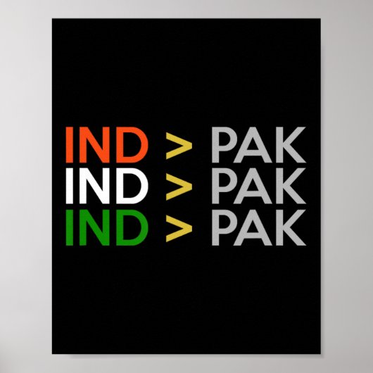 India beter dan Pakistan Indiase Cricket Jersey Poster (Voorkant)