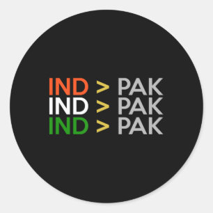 India beter dan Pakistan Indiase Cricket Jersey  Ronde Sticker