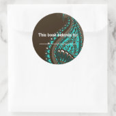 India! Blauwgroen · Boek Sticker (Tas)