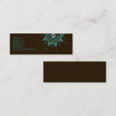 India! Blauwgroen Profilecard Mini Visitekaartje (Voorkant / Achterkant)