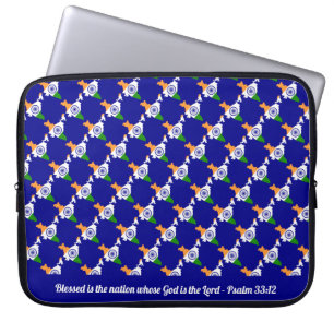 INDIA Blessed Nation Psalm 33:12-laptop Laptop Sleeve