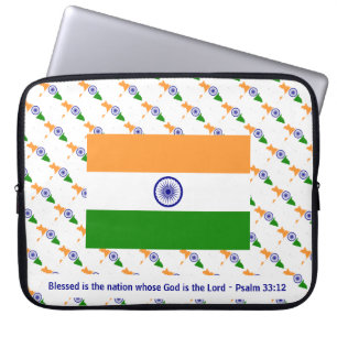 INDIA Blessed Nation Psalm 33:12-laptop Laptop Sleeve