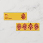 India Block Print Mini Visitekaartje (Voorkant / Achterkant)