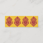 India Block Print Mini Visitekaartje (Achterkant)