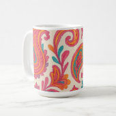 india bohemian kleurrijke zigeuner stijl waterverf koffiemok (Voorkant links)