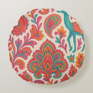 india bohemian kleurrijke zigeuner stijl waterverf rond kussen