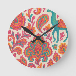 india bohemian kleurrijke zigeuner stijl waterverf ronde klok