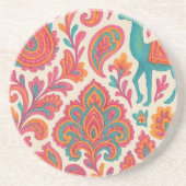 india bohemian kleurrijke zigeuner stijl waterverf zandsteen onderzetter (Voorkant)