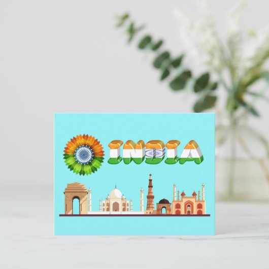 India Briefkaart (Staand voorkant)