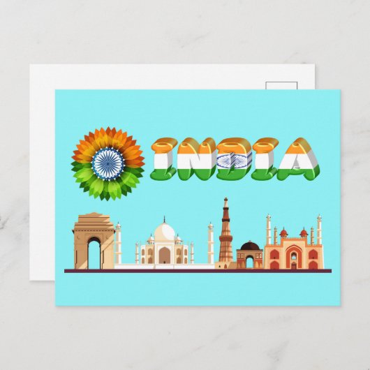 India Briefkaart (Voorkant / Achterkant)