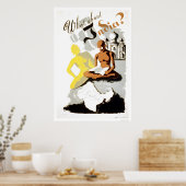 India Buddha Gandhi 1941 WPA Poster (Keuken)