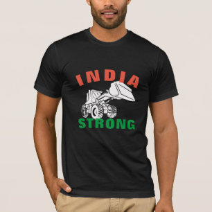 India Bulldozer Sterke patriottische desi Indische T-shirt