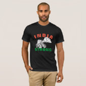 India Bulldozer Sterke patriottische desi Indische T-shirt (Voorkant volledig)