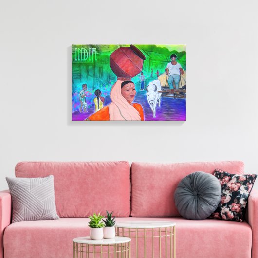 India Canvas Afdruk (Insitu (Woonkamer))