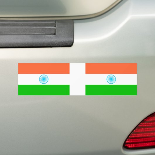 INDIA Carflag, sticker (Op auto)