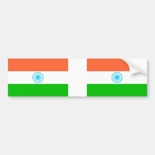 INDIA Carflag, sticker (Voorkant)