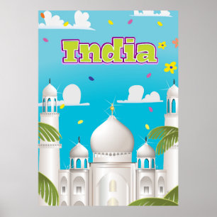 India Cartoon Reisprint. Poster