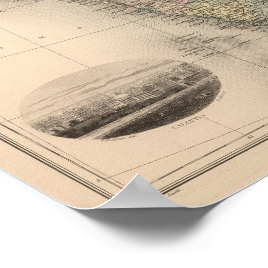 India Centraal-Azië Poster (Hoek)