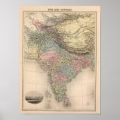 India Centraal-Azië Poster (Voorkant)