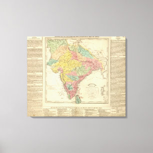 India - Chonologiekaart voor gevechten en voorvall Canvas Afdruk