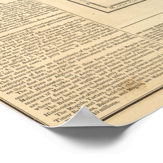 India - Chonologiekaart voor gevechten en voorvall Poster (Hoek)