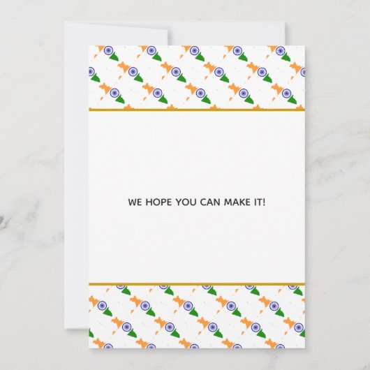 INDIA Christelijke bruiloftsviering Save The Date (Achterkant)