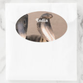 India Cobra Ovale Sticker (Tas)