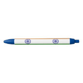 India Country Flag Intrekbare Balpen Blauwe Inkt Pen (Voorkant)