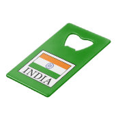 India Creditkaart Flessenopener (Achterkant Gekanteld)