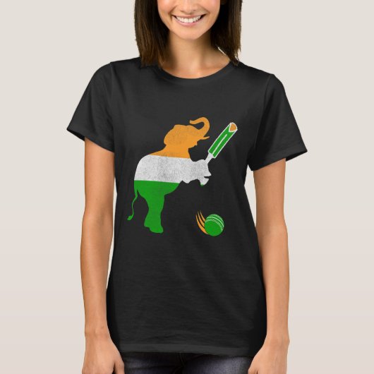 India Cricket 1 T-shirt (Voorkant)