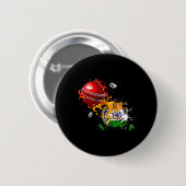 India Cricket 4 Ronde Button 5,7 Cm (Voorkant /achterkant)