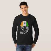 India Cricket Fan Helm India Cricket Spelers T-shirt (Voorkant volledig)