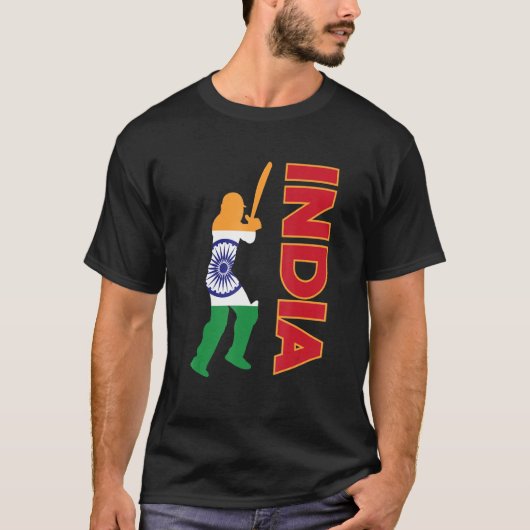 India Cricket India Flag Indian Cricket Team Crick T-shirt (Voorkant)