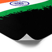 India Cricket Jersey Indian Cricket Flag India  Poster (Hoek)