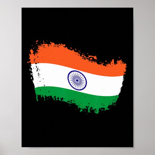 India Cricket Jersey Indian Cricket Flag India  Poster (Voorkant)