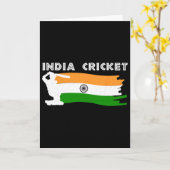 India Cricket Met Indiase Vlag  Kaart (Gele Bloem)