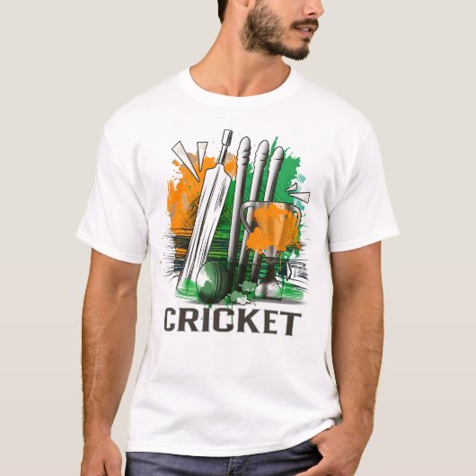 India Cricket Nationaal Fans Team Jersey T-shirt (Voorkant)
