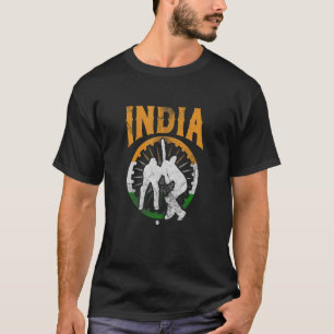 India cricket Player Indian Cricket Team Flag T-shirt