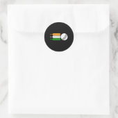 India Cricket Player Ll Indian Flag Cricket Team  Ronde Sticker (Tas)
