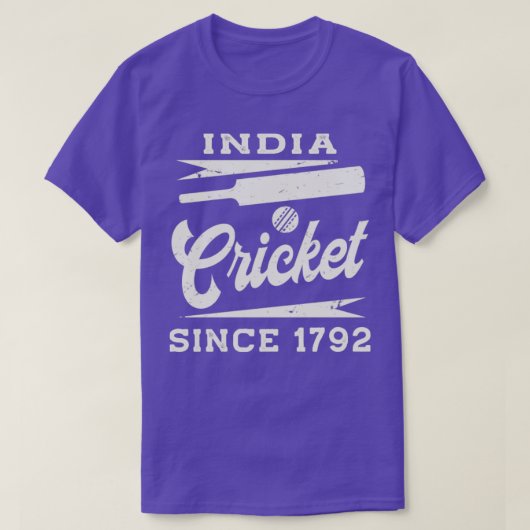  India cricket sinds 1792 T-shirt (Design voorkant)