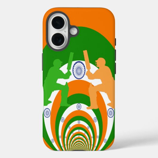 India Cricket Spirit Abstract Design Case-Mate iPhone Case (Achterkant)