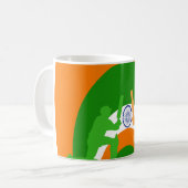 India Cricket Spirit Abstract Design Koffiemok (Voorkant links)