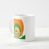 India Cricket Spirit Abstract Design Koffiemok (Voorkant links)