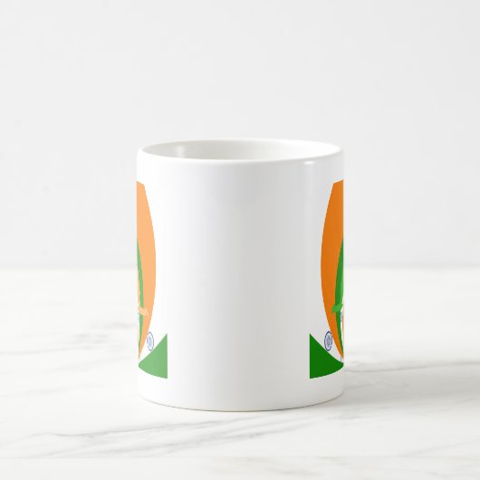 India Cricket Spirit Abstract Design Koffiemok (Center)