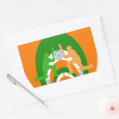 India Cricket Spirit Abstract Design Rechthoekige Sticker (Envelop)