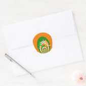 India Cricket Spirit Abstract Design Ronde Sticker (Envelop)