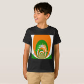 India Cricket Spirit Abstract Design T-shirt (Voorkant volledig)